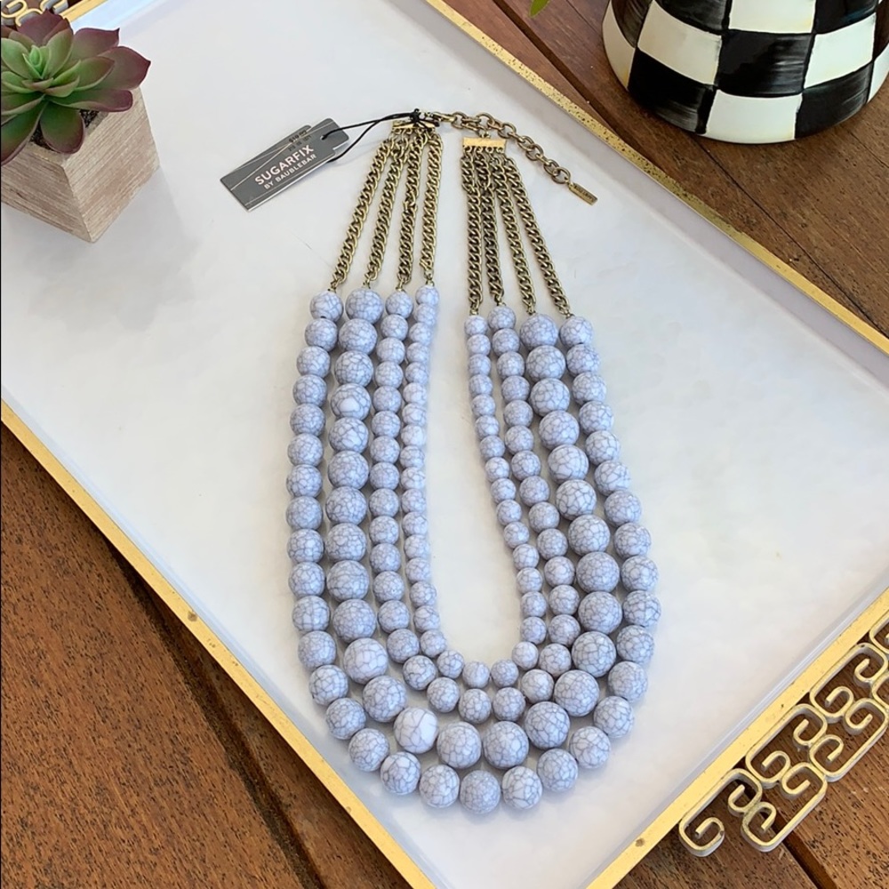 Sugarfix by Baublebar • Grey marble necklace